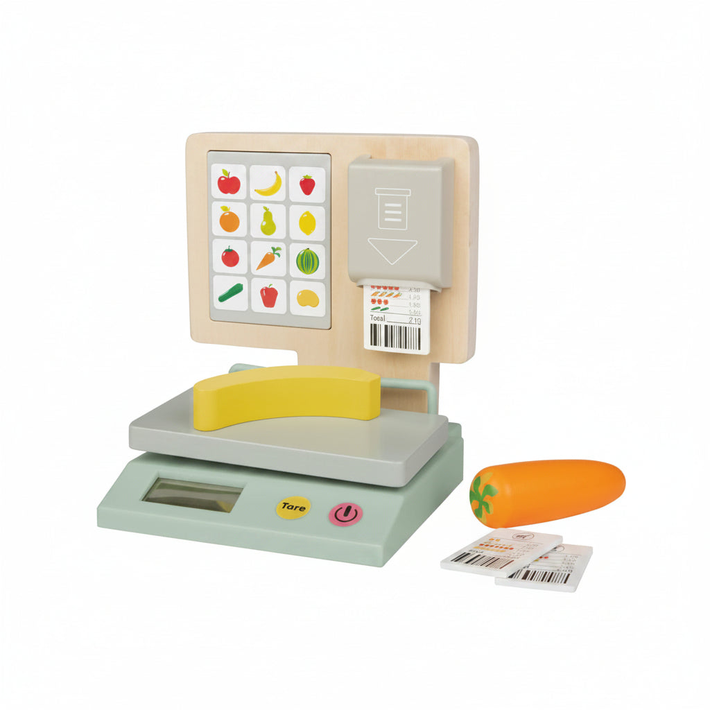 Playtive Premium Wooden Store Scale For Kids 3+ Educational Toy